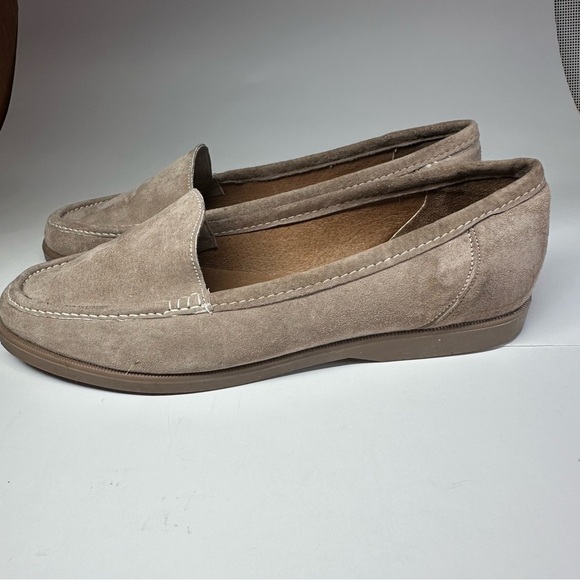 Jones Bootmaker Loafers Shoes Men's 7.5 Playa Tan Suede England Preppy Leather - Picture 6 of 14